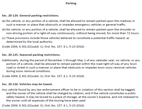 General Parking Restrictions 