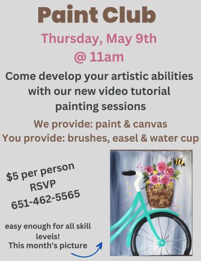 May 9 2024 Paint Club at 11am