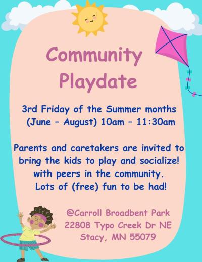 Community play date starting in June