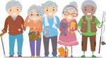 Seniors animated stock photo