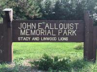 John E. Allquist Memorial Park Sign