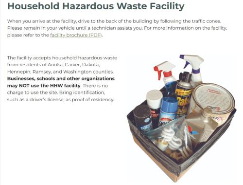 household hazardous waste facility