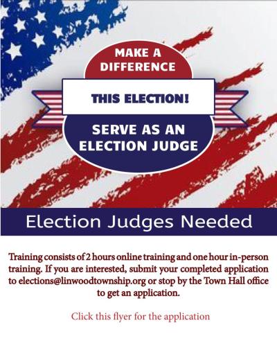 Linwood is Now Hiring Election Judges
