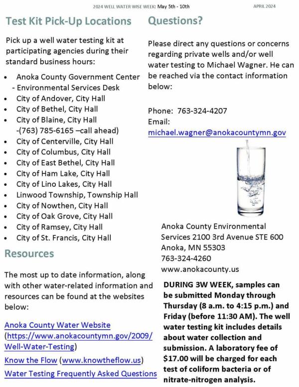 well water wise week information
