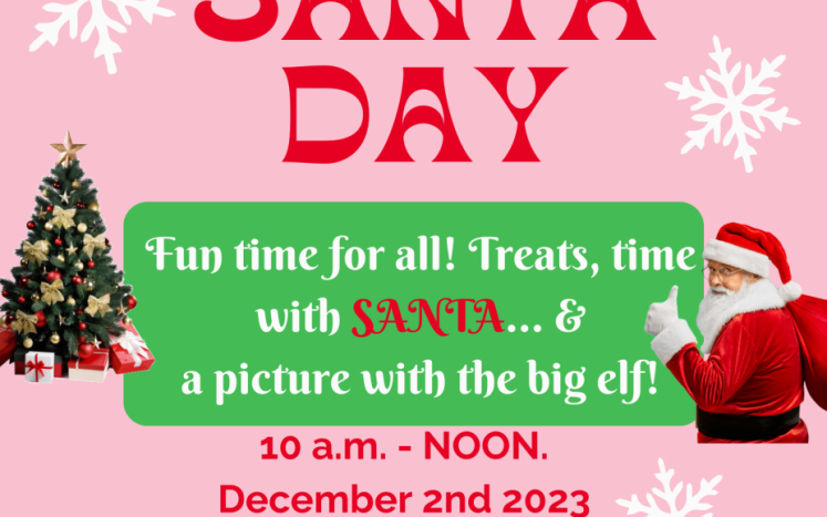 December 2nd 2023. Stacy lions santa day 10am to 12pm